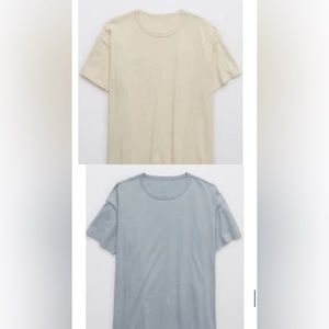 Aerie oversized distressed basic boyfriend tees size M